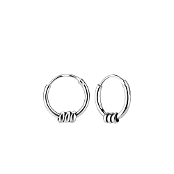 Wholesale 10mm Silver Bali Hoop Earrings