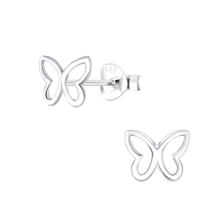 Wholesale Silver Butterfly Stud Earring