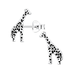 Wholesale Silver Giraffe Stud Earrings
