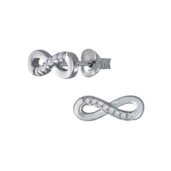 Wholesale Silver Infinity Stud Earrings