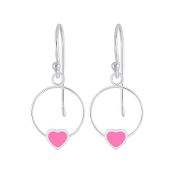 Wholesale Silver Heart Wire Earrings
