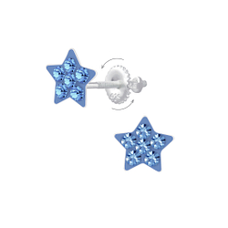 Wholesale Silver Star Screw Back Earrings