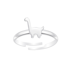 Wholesale Silver Dinosaur Adjustable Ring
