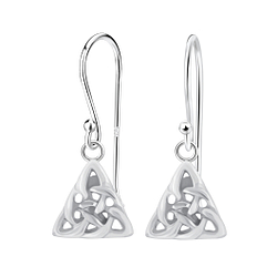 Wholesale Silver Celtic Triangle Earrings