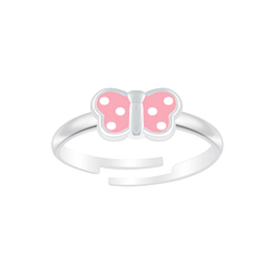 Wholesale Silver Butterfly Adjustable Ring
