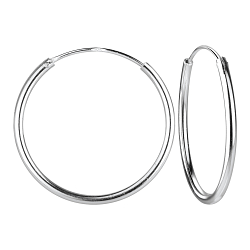 Wholesale 25mm Silver Hoop Earrings