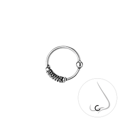 Wholesale 10mm Silver Nose Ring - Pack of 5