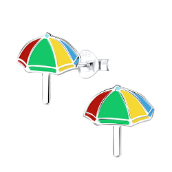 Wholesale Silver Umbrella Stud Earrings