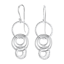 Wholesale Silver Circles Earrings