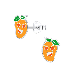 Wholesale Silver Mango Stud Earrings