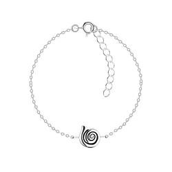 Wholesale Silver Spiral Shell Bracelet