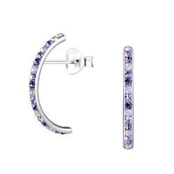Wholesale Silver Crystal Stud Earrings