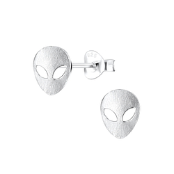 Wholesale Silver Alien Stud Earrings