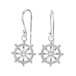 Wholesale Silver Wheel Earrings