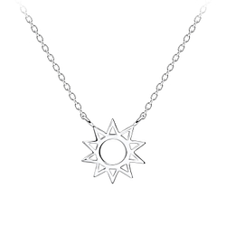 Wholesale Silver Sun Necklace