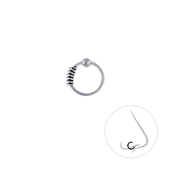 Wholesale Silver Bali Ball Closure Ring - Pack of 5