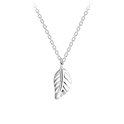 Wholesale Silver Leaf Necklace