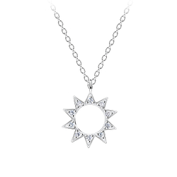 Wholesale Silver Sun Necklace