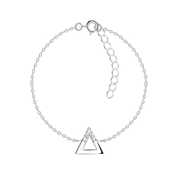 Wholesale Silver Triangle Bracelet