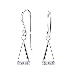 Wholesale Silver Triangle Earrings