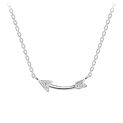 Wholesale Silver Arrow Necklace