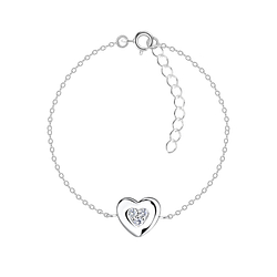 Wholesale Silver Heart Bracelet