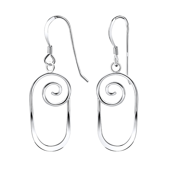 Wholesale Silver Swirl Earrings