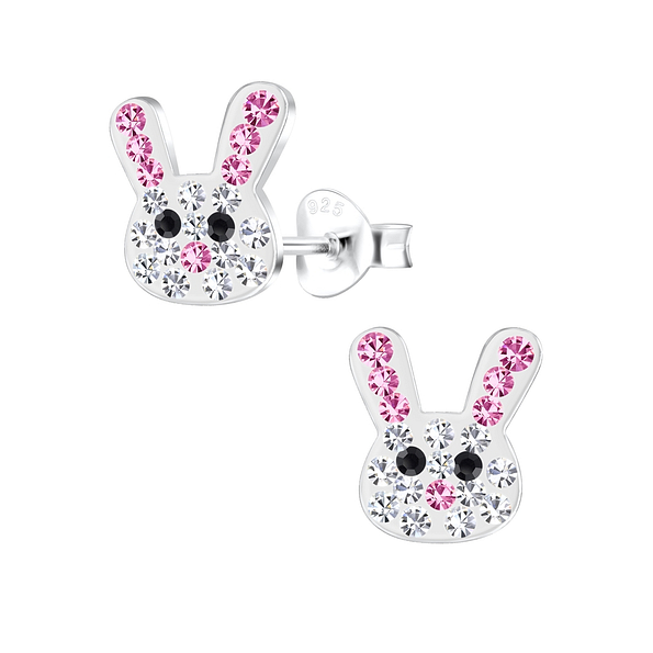 Wholesale Silver Rabbit Stud Earrings