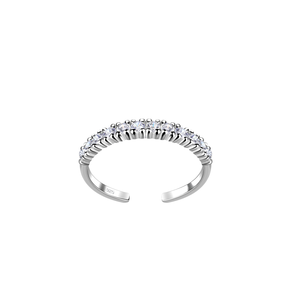 Silver Eternity Toe Ring - Wholesale - 19777