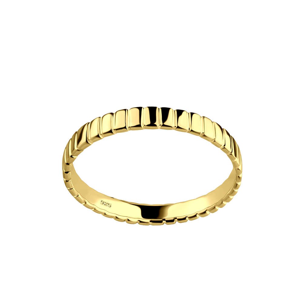 Silver Patterned Ring - Wholesale - 21906