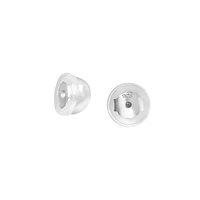 Flower Butterfly Back with 925 Silver coated with silicone for stud earrings Flower Butterfly Back with 925 Silver coated with silicone for stud earrings