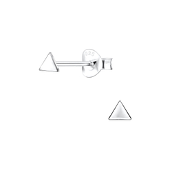 Silver Triangle Stud Earrings - Wholesale - 1125 Silver Triangle Stud Earrings - Wholesale - 1125