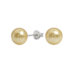8mm Pearl Silver Stud Earrings - Wholesale - 1439 8mm Pearl Silver Stud Earrings - Wholesale - 1439