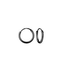 10mm Silver Hoop Earrings - Wholesale - 3694