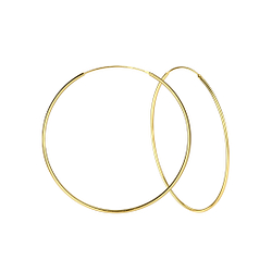 60mm Silver Hoop Earrings - Wholesale - 4870