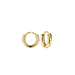 10mm Silver Thick Hoop Earrings - Wholesale - 4881 10mm Silver Thick Hoop Earrings - Wholesale - 4881