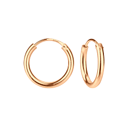 16mm Silver Thick Hoop Earrings - Wholesale - 3748