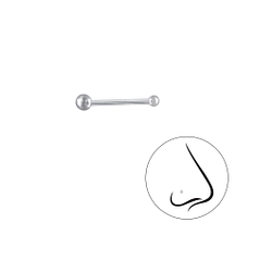 1.5mm Silver Ball Nose Stud With Ball - Wholesale - 1590 1.5mm Silver Ball Nose Stud With Ball - Wholesale - 1590