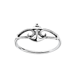 Silver Anchor Ring - Wholesale - 1697 Silver Anchor Ring - Wholesale - 1697
