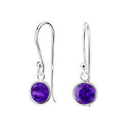 6mm Round Cubic Zirconia Silver Earrings - Wholesale - 1982 6mm Round Cubic Zirconia Silver Earrings - Wholesale - 1982