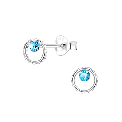 Silver Circle Stud Earrings - Wholesale - 2115 Silver Circle Stud Earrings - Wholesale - 2115
