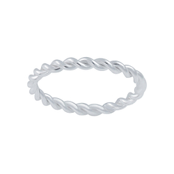 Silver Twisted Band Ring - Wholesale - 2651 Silver Twisted Band Ring - Wholesale - 2651
