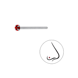 2mm Round Cubic Zirconia Silver Nose Stud - Wholesale - 3301