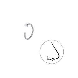 8mm Silver Nose Ring - Wholesale - 3375