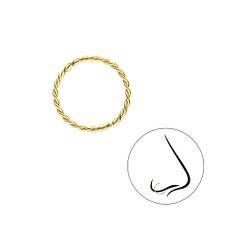 12mm Silver Twisted Continuous Ring - Wholesale - 7299