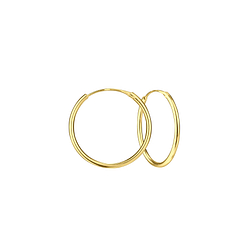 30mm Silver Thick Hoop Earrings - Wholesale - 3688