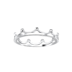 Silver Crown Ring - Wholesale - 3812