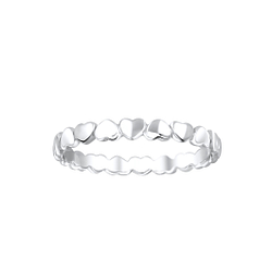 Silver Heart Ring - Wholesale - 3939