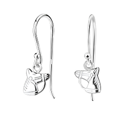 Silver Horse Head Earrings - Wholesale - 6555 Silver Horse Head Earrings - Wholesale - 6555