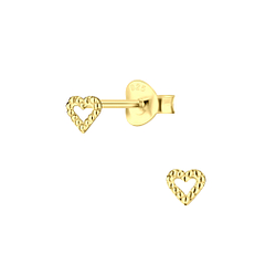 Silver Heart Stud Earrings - Wholesale - 6440 Silver Heart Stud Earrings - Wholesale - 6440
